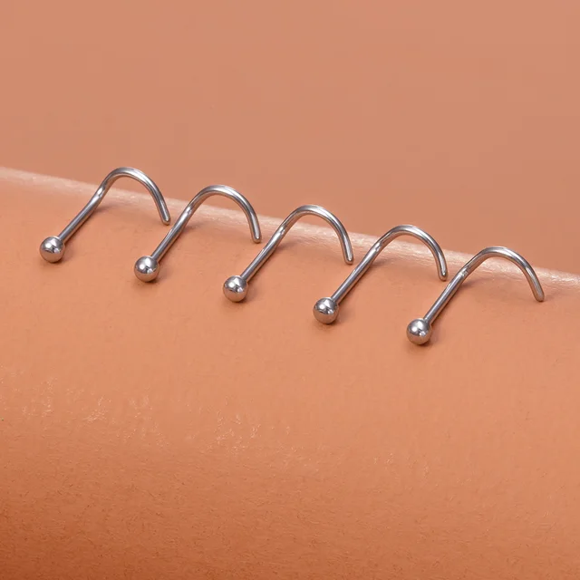 15 Anelli Naso Curvi Con Zirconi - 20 Gauge Acciaio Inossidabile - 15 Colori Diversi Per Piercing - Foto 8