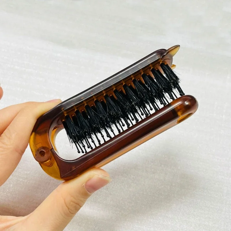 Pig Mane Hair Combs Head Styling Massage Combs Women Portable Folding Anti Static Hair Brush for Barber Styling Accessories