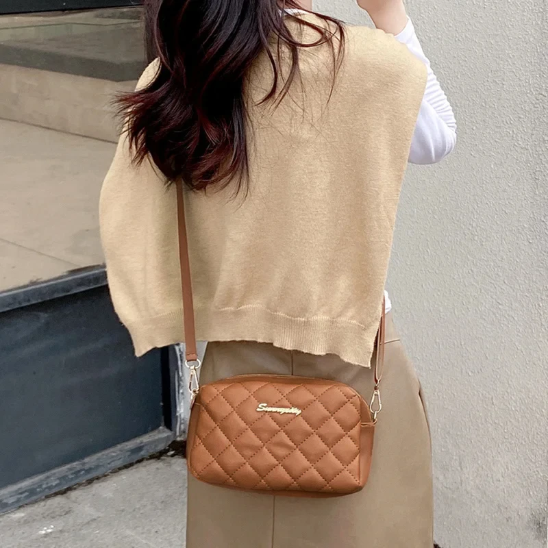 Tassel Small Messenger Bag Trend Lingge Embroidery Camera