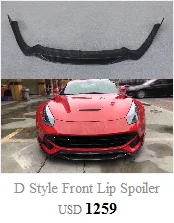 Carbon Fiber Rear Lip Diffuser Spoiler Case for Ferrari F12 Berlinetta 2013 2014 2015 2016 Fins Shark Style Skid bumper Plate - Ferrari F12 - Racext 207