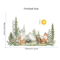Hand Painted  Animals & Forest Wall Stickers for  Nursery