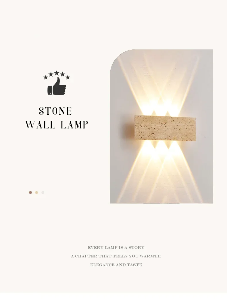 Wabi Sabi Outdoor Stone Strip Wall Lamp view 2