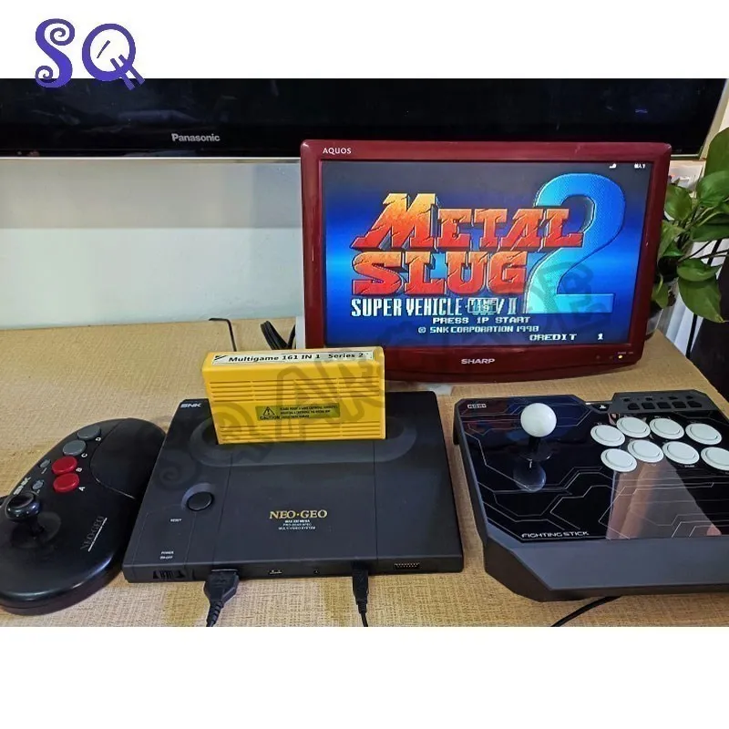 NEO GEO MVS Arcade Machine AES Case Cartridge Game Console Super Converter 15P  Joypad & USB Gamepad