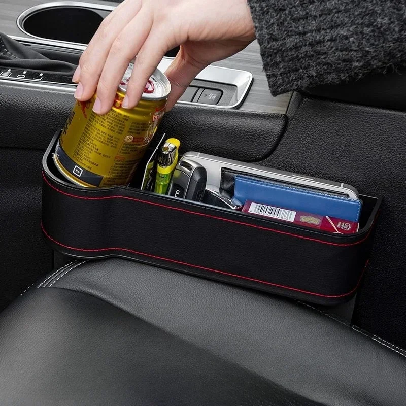 Car Seat Gap Storage Box - Crevice Organizer for Phone, Wallet & Cigarettes, Slit Pocket Filler Holder for Car Seat