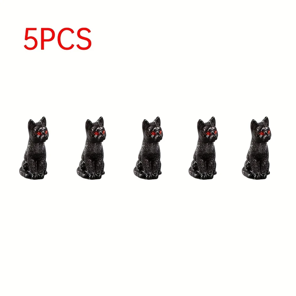 5/10/20 Niedliche schwarze Katzenfiguren aus Kunstharz – Miniaturstatuen für Feengärten/DIY-Mikrolandschaften/Blumentöpfe/Glasbehälter-Landschaftsgestaltung – Detail 7