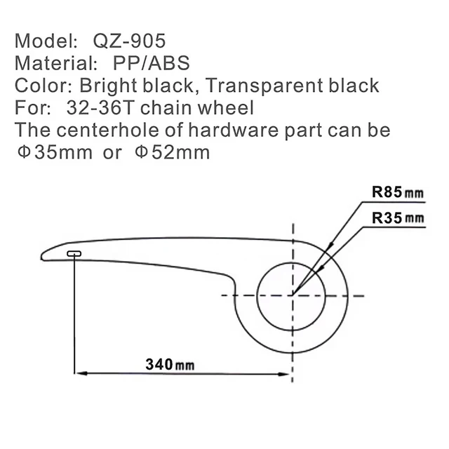 Paul Chain Protezione Catena Bici Adatta Per 32-36 Denti