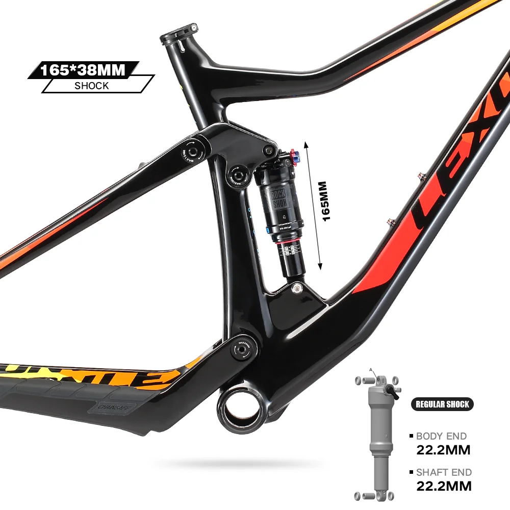 2022 LEXON XR729 MTB 29 telai Full Carbon Suspension Boost 148mm Carbon  Frameset XC Bike Trial DH Frame bike 29 parti in bicicletta - AliExpress