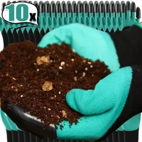 10/2PCS Gardening Gloves with Claws Non-slip Digging Gloves Latex Wear-resistant Work Gloves for Home Vegetable Flower Planting 1