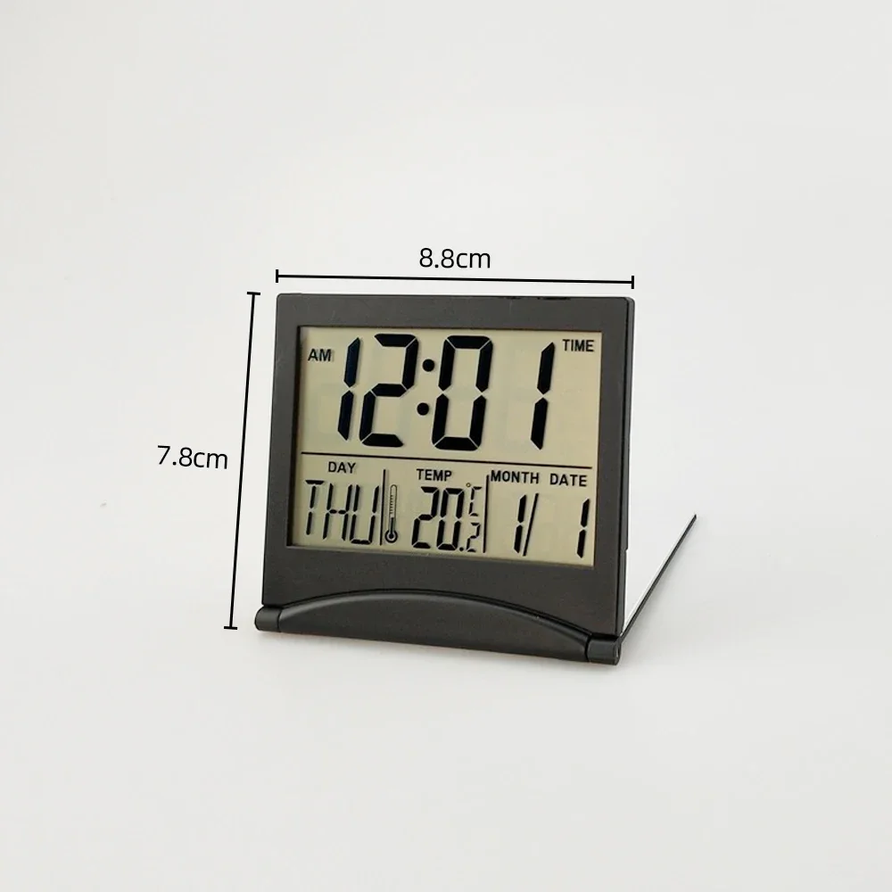 Horloge Numérique LCD Portable,Réveil Numérique, Petite Horloge