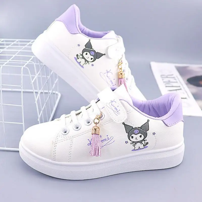 

2022 Kuromi повседневная обувь Kawaii Sanrio Mymelody мультфильм Осень студенческие уличные кроссовки Симпатичные девушки повседневная обувь на плоской подошве подарок для пары
