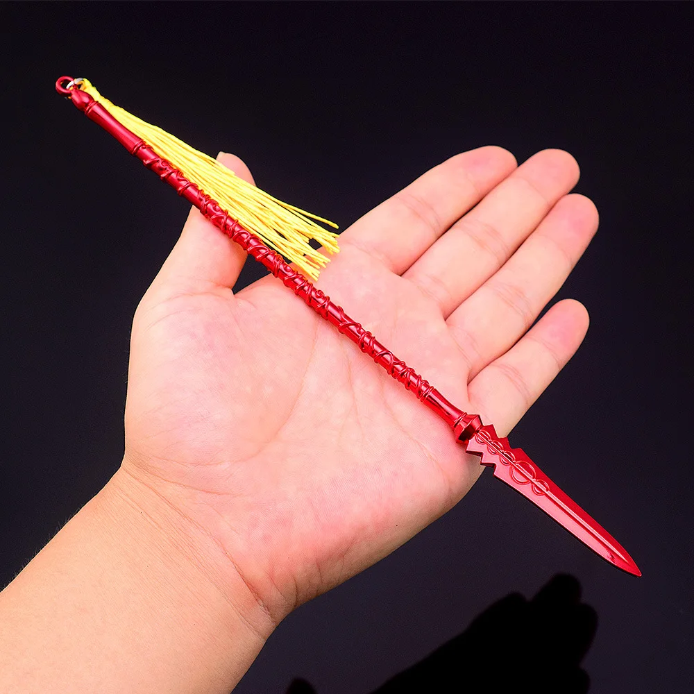 22cm Gae Bolg Fate/stay Night Lancer Weapon Unlimited Blade Works 22cm Anime Metal Katana Spear Weapon Model Gifts Toys for Boys 4