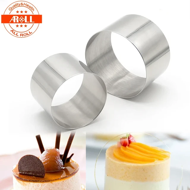 Mini moule à gâteau rond en acier inoxydable, anneau en métal pour mousse,  ustensiles de cuisson