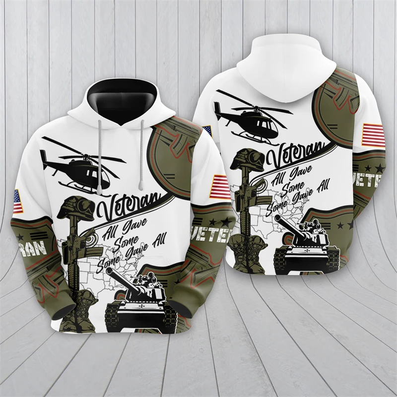 thumbnail image 1 of Sudaderas con gráficos de veteranos de EE. UU. Sudadera con capucha con estampado 3D de soldados estadounidenses para hombres Ropa con bandera de EE. UU. Animal Águila Chándal Tops casuales para niños, 1 of 5