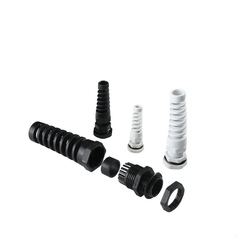Waterproof Cable Gland Spiral PG11 PG13.5 PG16 PG19 PG21 Plastic Strain Relief Nylon Cord Grip Press Wire Entry Outdoor