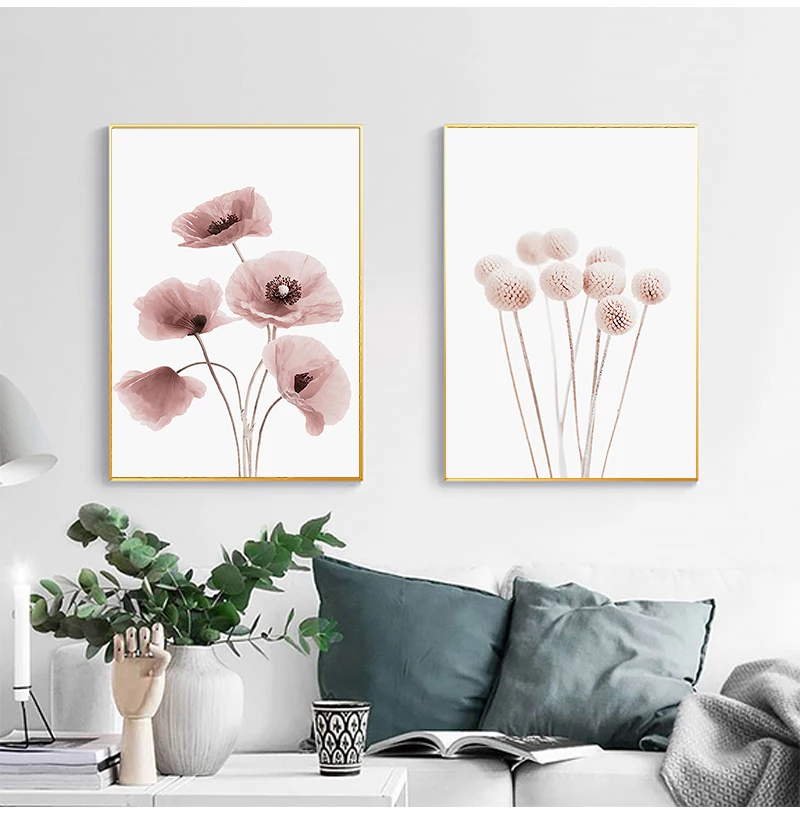 Botanical Flower Art Canvas: Elegant Wall Decor