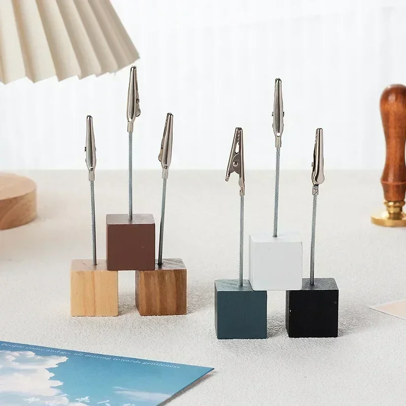 Wooden Memo Clips Business Card Display Stand Photo Picture Holder Message Note Holder Office Desk Organizer card holder,card display stand,desk card holder,photo card holder,postcard holder,sticky note holder,desk organizer