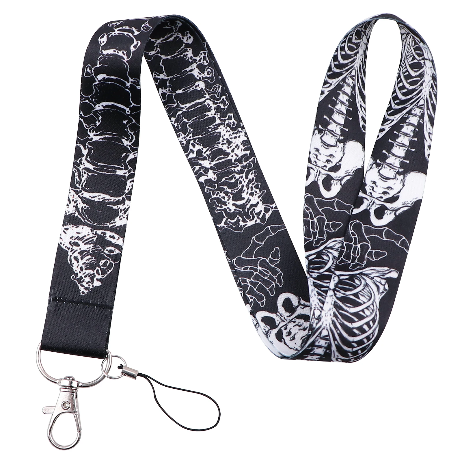 Skeleton Design Lanyard Card Holder and Badge Neck Strap