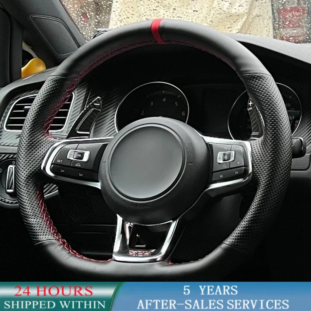 Coprivolante Per Auto Personalizzato In Pelle Artificiale Antiscivolo Per Volkswagen Golf 7 Gti Golf R Mk7 Vw Polo Gti Scirocco