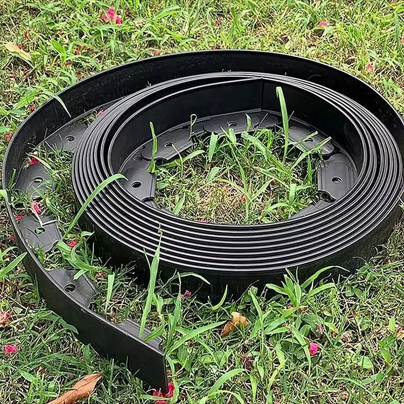 Grass Stone Isolation Zone L-shaped Courtyard Garden Collect Border Strips Retaining Board Plastic PE Green Lawn Divider Strip