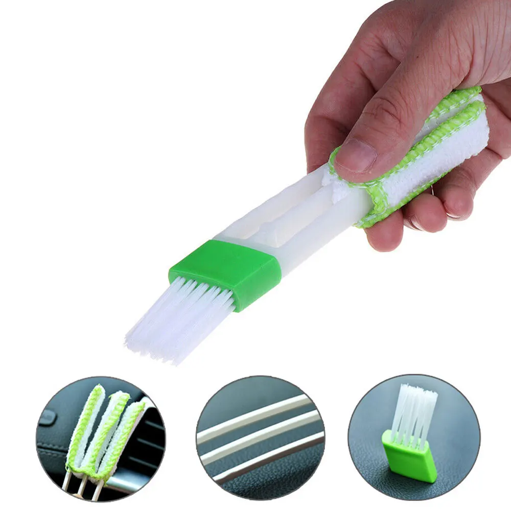 Double Ended Car Air Conditioner Vent Slit Cleaning Brush Dashboard Detailing Blinds Keyboard Dust Cleaner Brushes Car Cleaner Air Vent Cleaning Brush Car Cleaning Accessories