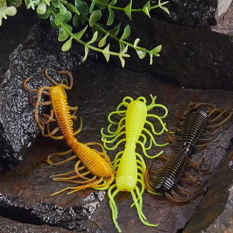 Luya Bait 1Psc Frogman Thunder Lead-Free Ned Bait Soft Worm Mandarin Fish Bass Mouth Rucian Bait Strumenti Di Pesca Soft Bait Polveroso