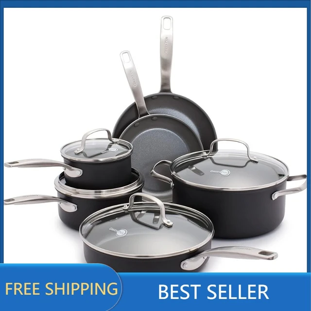 Pots and Pans Set 20 Piece Complete Cookware Bakeware Set Nonstick  Dishwasher Oven Safe Black - AliExpress