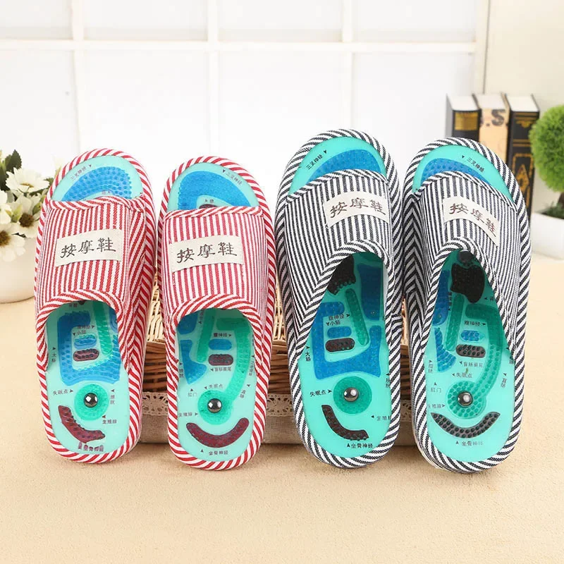Acupoint Massage Slippers - Breathable Summer House Shoes for Men&Women with Cool Arch Support, Indoor Footwear & Spa Relaxation