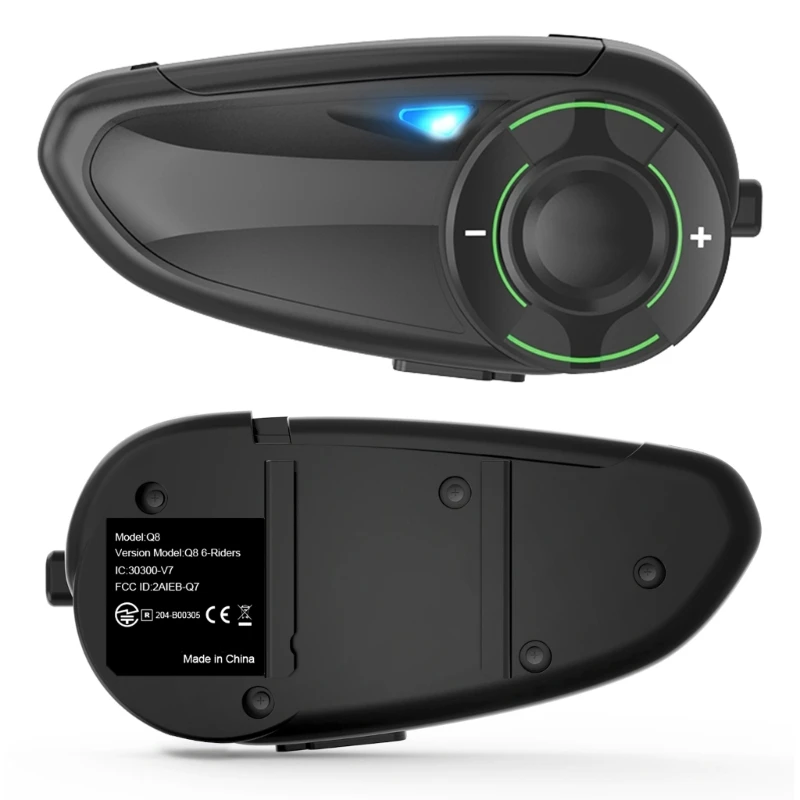 

Motorcycles BT Headset Intercom Headset with CVC Noise Cancellation Stereos Music Player for Full face Helmet