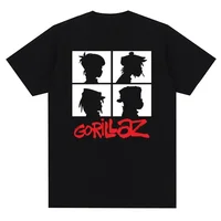 Music Band Gorillazs Punk Rock Print T Shirt 90s Casual Fashion Short Sleeve Plus Size T Shirt Unisex 2