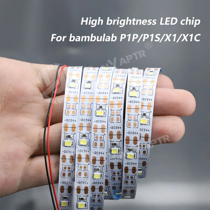 Bambu Lab 조명용 LED 조명 스트립 LED 조명 키트, P1P P1S X1C, 5V 150cm, IP44 하이엔드 조명 램프, 슈퍼 브라이트, 1 개