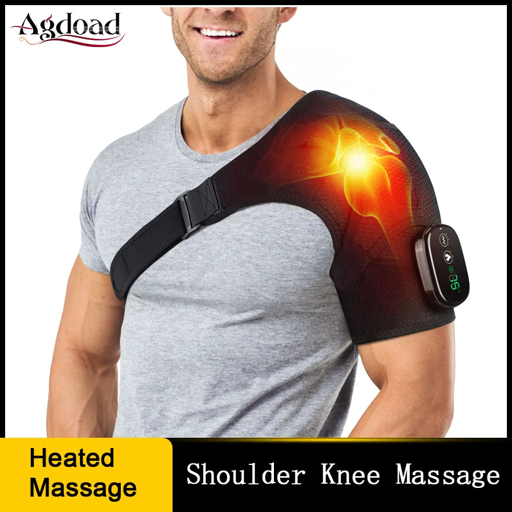 

Electric Knee Massager Vibration Thermal Therapy 3 Gear Vibration Massage Shoulder Brace Heating Pads for Arthritis Knee Warmer