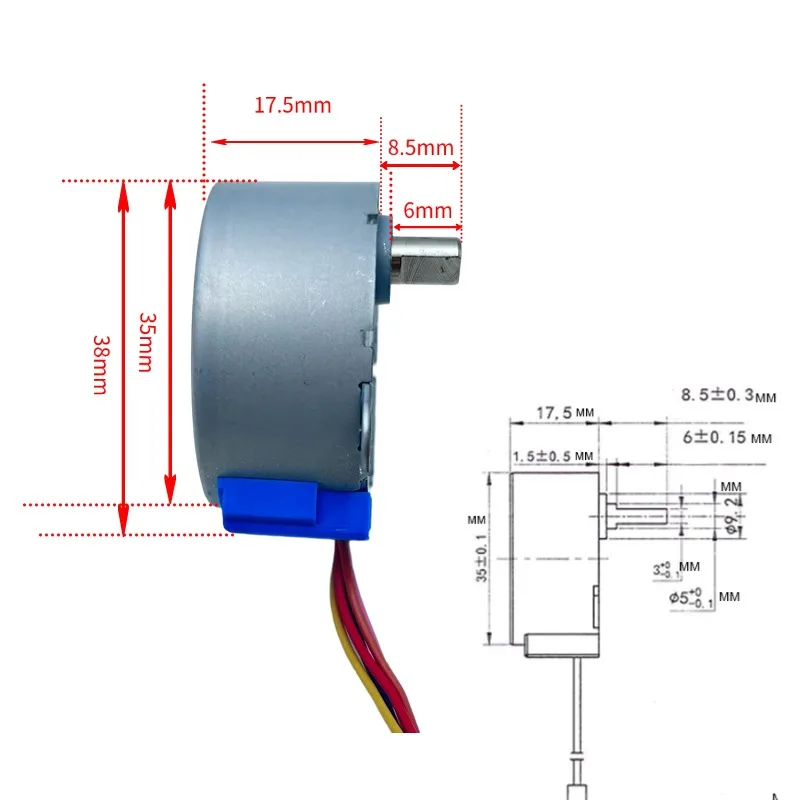 MAINTEX toptan düşük fiyat 12v 35byj46 step motor klima için 5 teller Alibaba.co