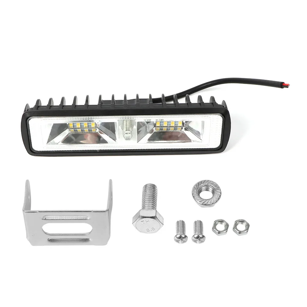 18 Вт, 12 В, 16 светодиодов, Рабочая лампа, точечный луч, балка, автомобильный внедорожник, противотуманная фара, дневное освещение для трактора, автомобильные аксессуары