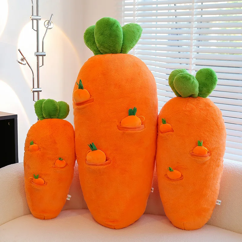 Carrot Pillow Plush Toy Carrot Pulling Doll Early Education Puzzle