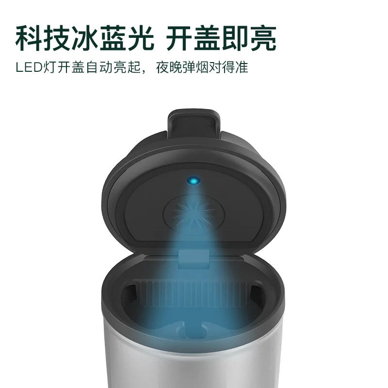 QIWN 프리미엄 리 오토 L6 L7 L8 L9 I6 I8 MEGA 차량용 LED 조명 내장형 재떨이, 맞춤형 교체 업그레이드용 인테리어 액세서리