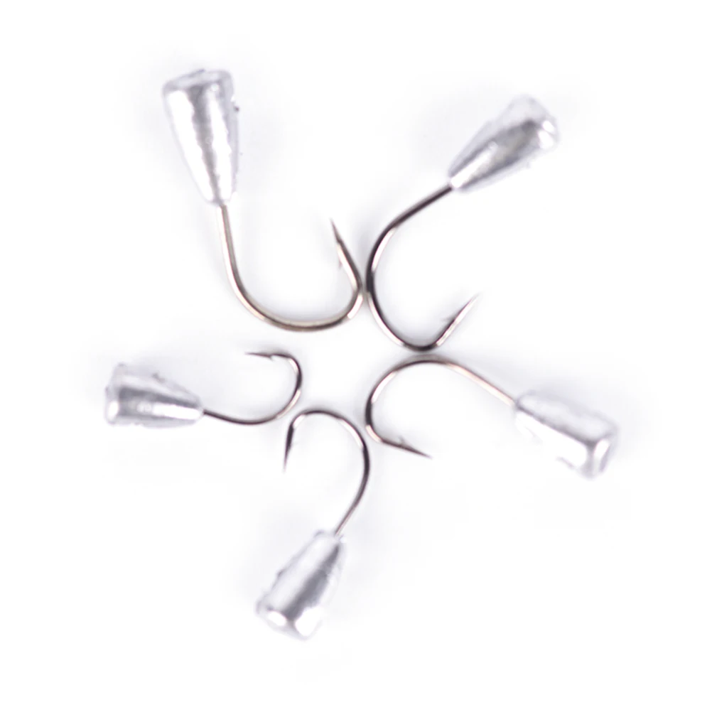 10PCS Japan Overturned Hook Tin Jig Head Stand Hooks Titanium Tungsten Barbed Fishhook 2#/4#/6#