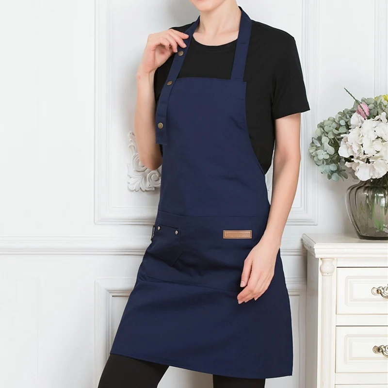Unisex Chef Aprons Adjustable Coffee Shop Hairdresser Aprons Kitchen Uniforms Waiter Work Wear Food Service Restaurant Cook Bib