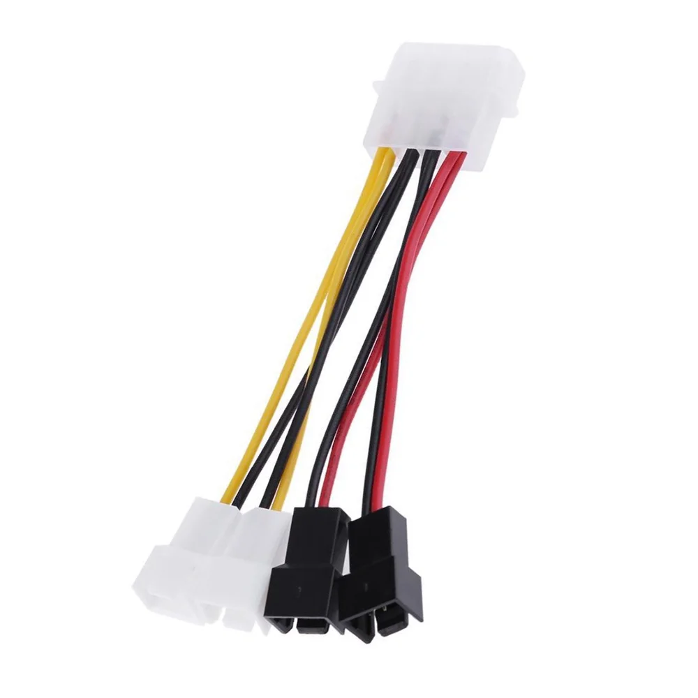 BAAE 1Pcs 4 핀 몰 렉스-3 핀 팬 전원 케이블 어댑터 커넥터 컴퓨터 냉각 팬 케이블 CPU PC 케이스 팬용 12V/5V DC