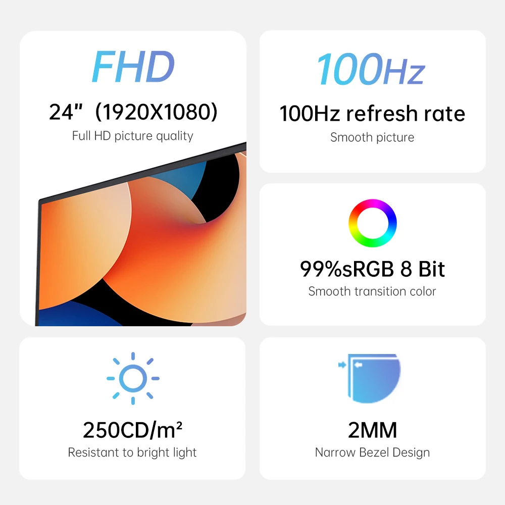Tiansu 24 ġ Ӹ IPS , FHD 1920x1080 100Hz,   繫ǿ HDMI  VGA Է, ο   ̸ ÷