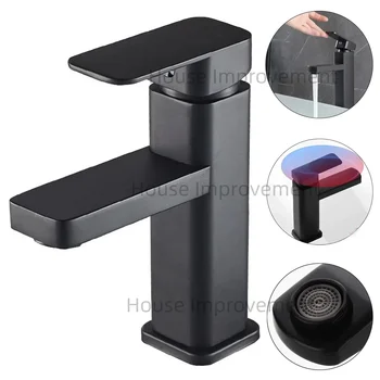 Rubinetto del bagno caldo e freddo Miscelatore acqua Rubinetto monocomando monoforo Rubinetto per vasca da bagno in plastica montata su piano G1/2 1