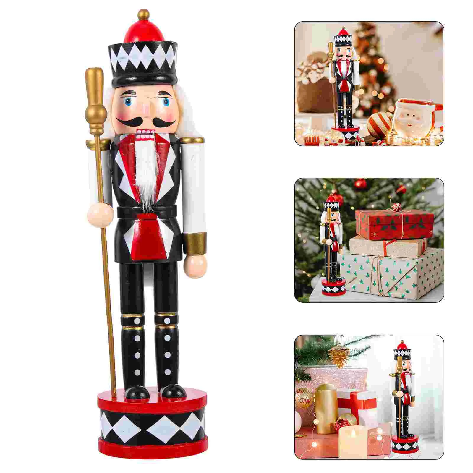 

Wooden Nutcracker For Christmas Nutcracker Christmas Indoor Ornament Wood Nutcrackers Decor Wood Nutcracker Craft for Friends