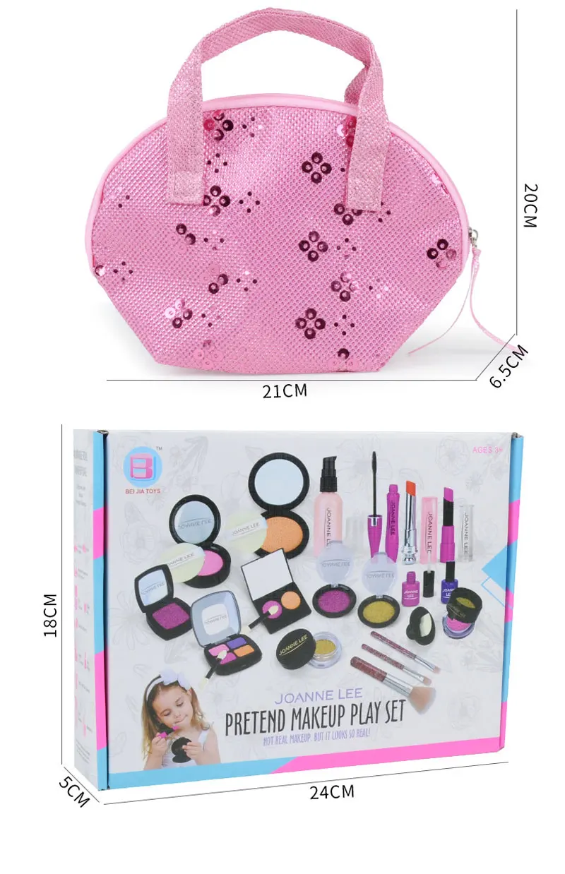 Kids Toys Simulation Cosmetics Set Pretend Makeup Toys Girls Play House Simulation Blinger Makeup Girls Play Bling Cosmetic Toy