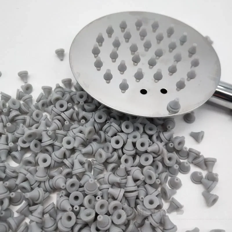 Shower Head Hose 100pcs/bag Silicone Shower Head Tool Equipment Water Sprinkler Top Spray Accessorie Parts Silicone Dispens Granules Bathroom shower head hose