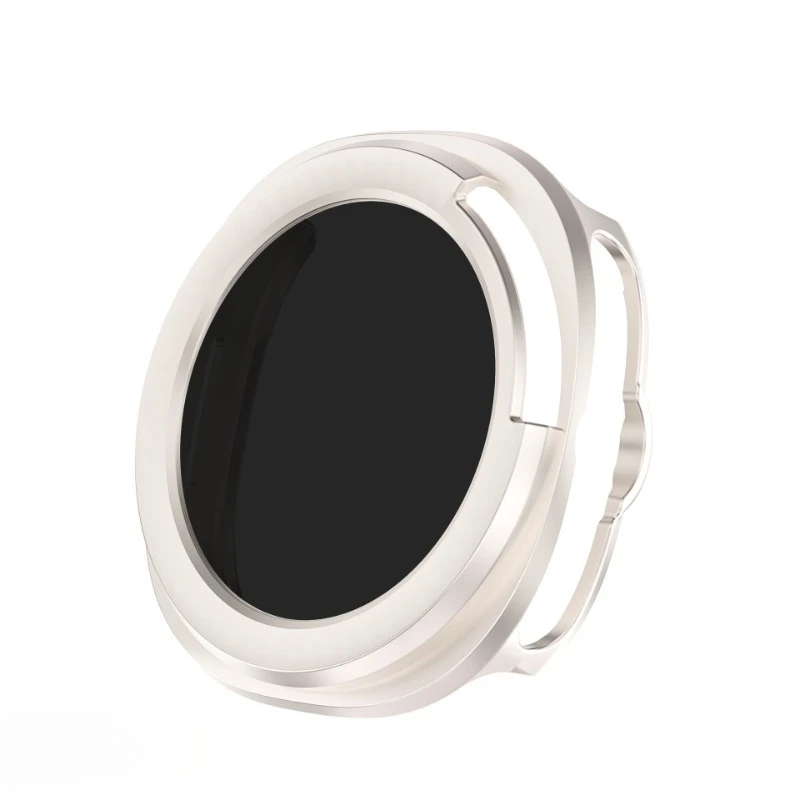 Enhanced Privacy Glass PC Case with Screen Protector Bumper for Galaxy Watch 8 Classic