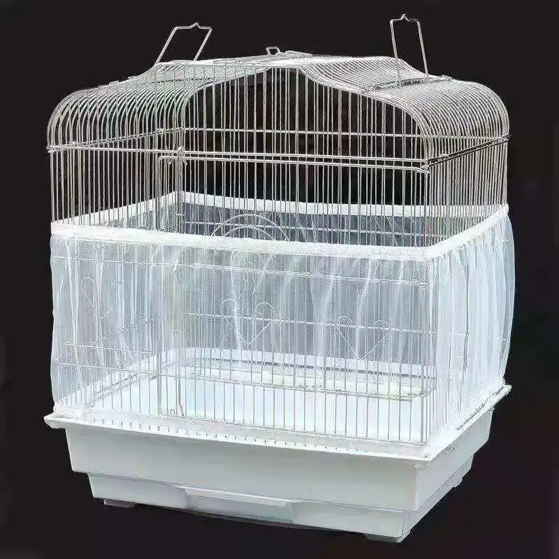 Mesh Bird Cage Cover Skirt Net - Stretchy Easy Cleaning Catcher Guard Parrot Bird Cage Net Jaula Para Pajaros NLZ01_voghion.com