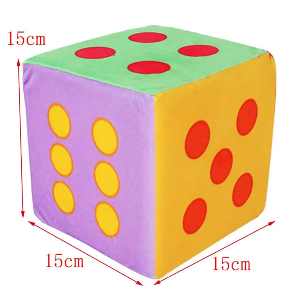 Rainbow Foam Dice Set Large 5.9 Inches Big Colorful 6 Sided Fun game dice dice set