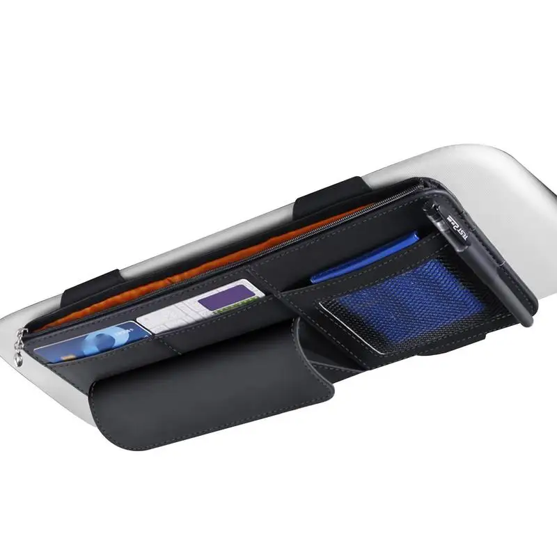 

Автомобильный органайзер для солнцезащитных очков и карт, с несколькими карманами