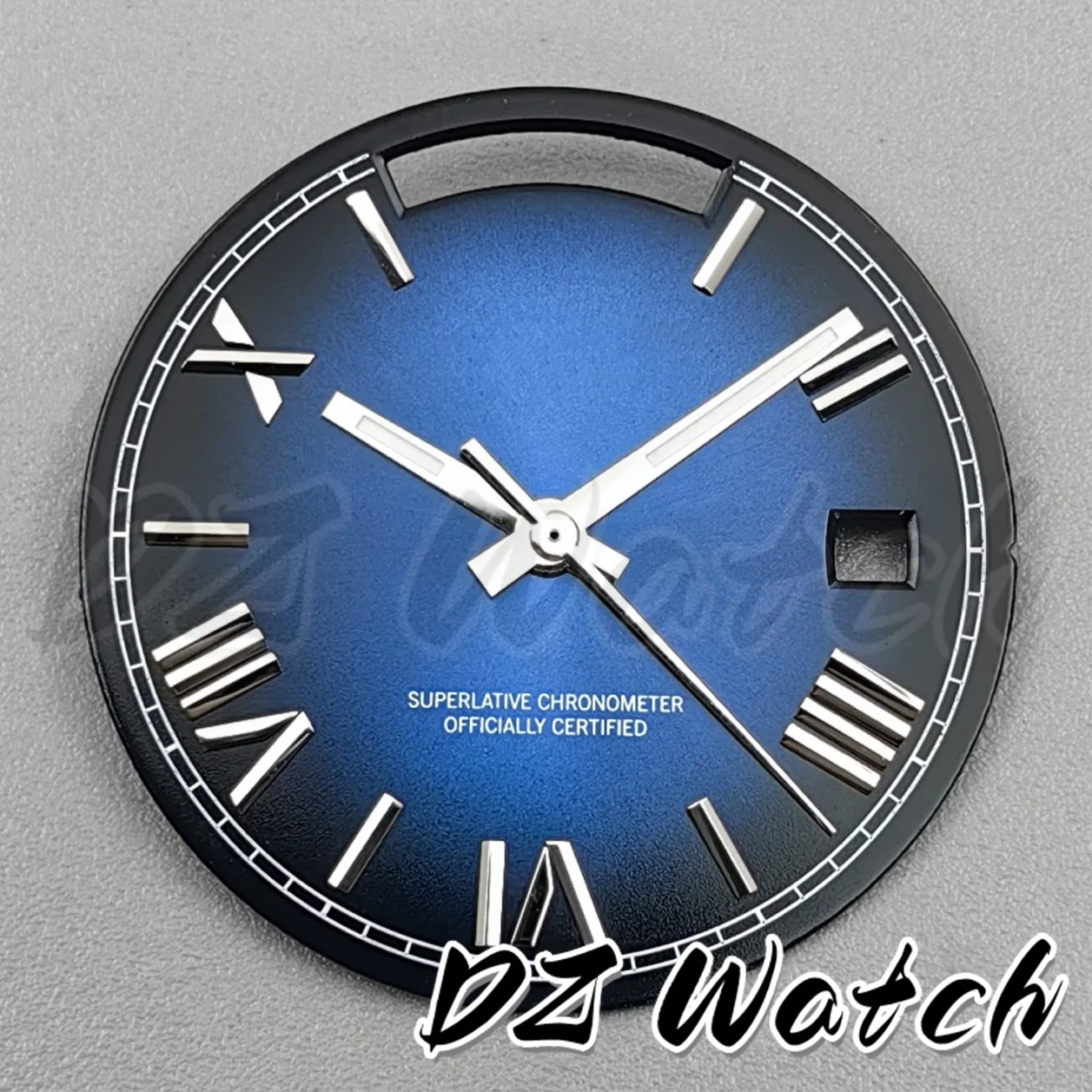 Sunberts 29MM Roman Edge Watch Dial with Dual Date Calendar and Hands for Automatic Movement Watches