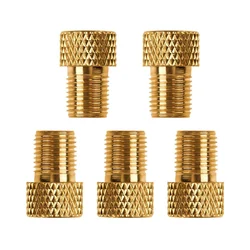 Universal Bike Tire Valve Adapter - Premium Copper F/V to A/V Converter (5pcs)