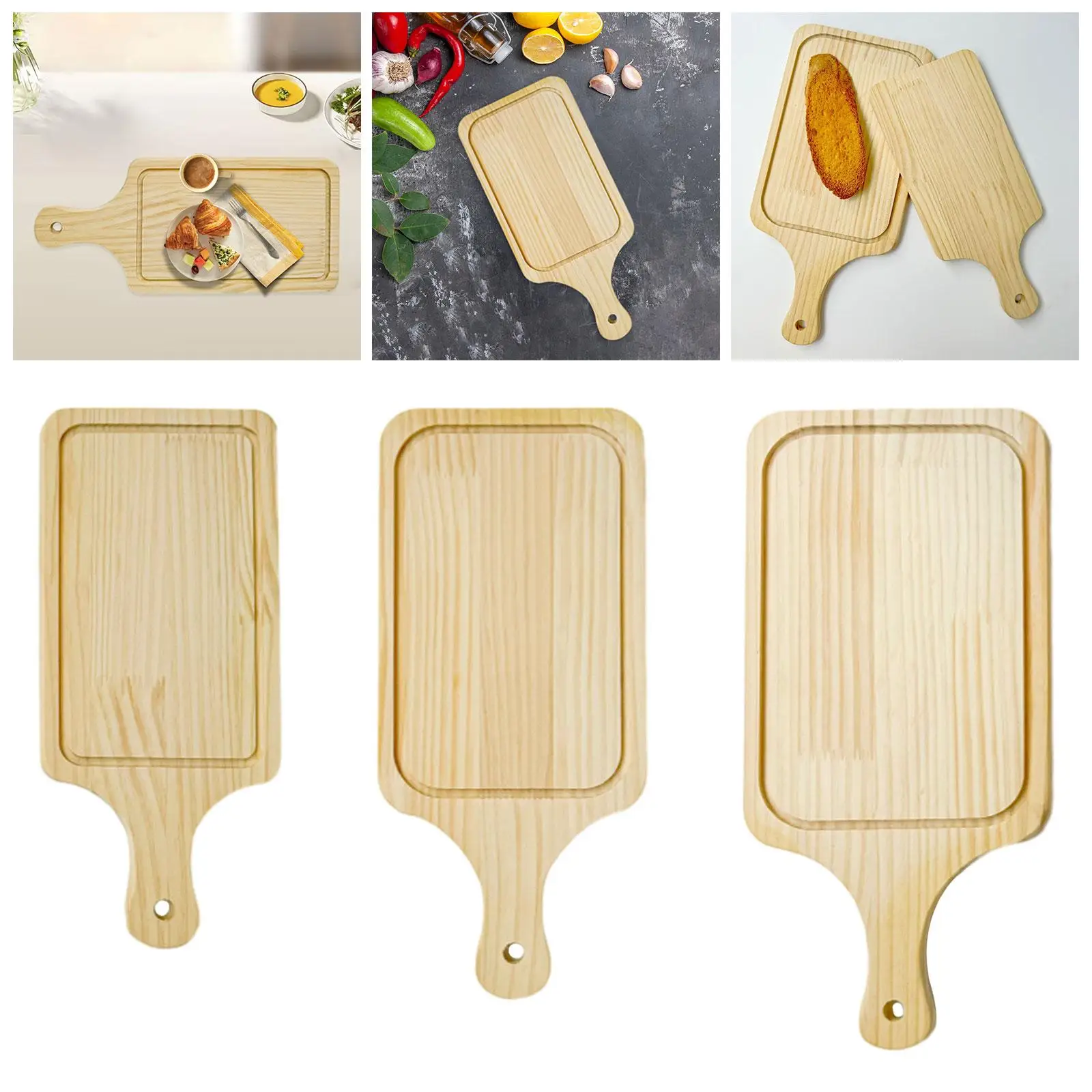 Wooden Cutting Board Serving Tray Portable Durable Useful Gadgets Meat Board